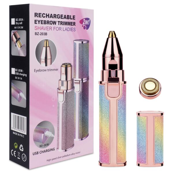2 in 1 Facial Hair Remover & Eyebrow Trimmer - Image 1